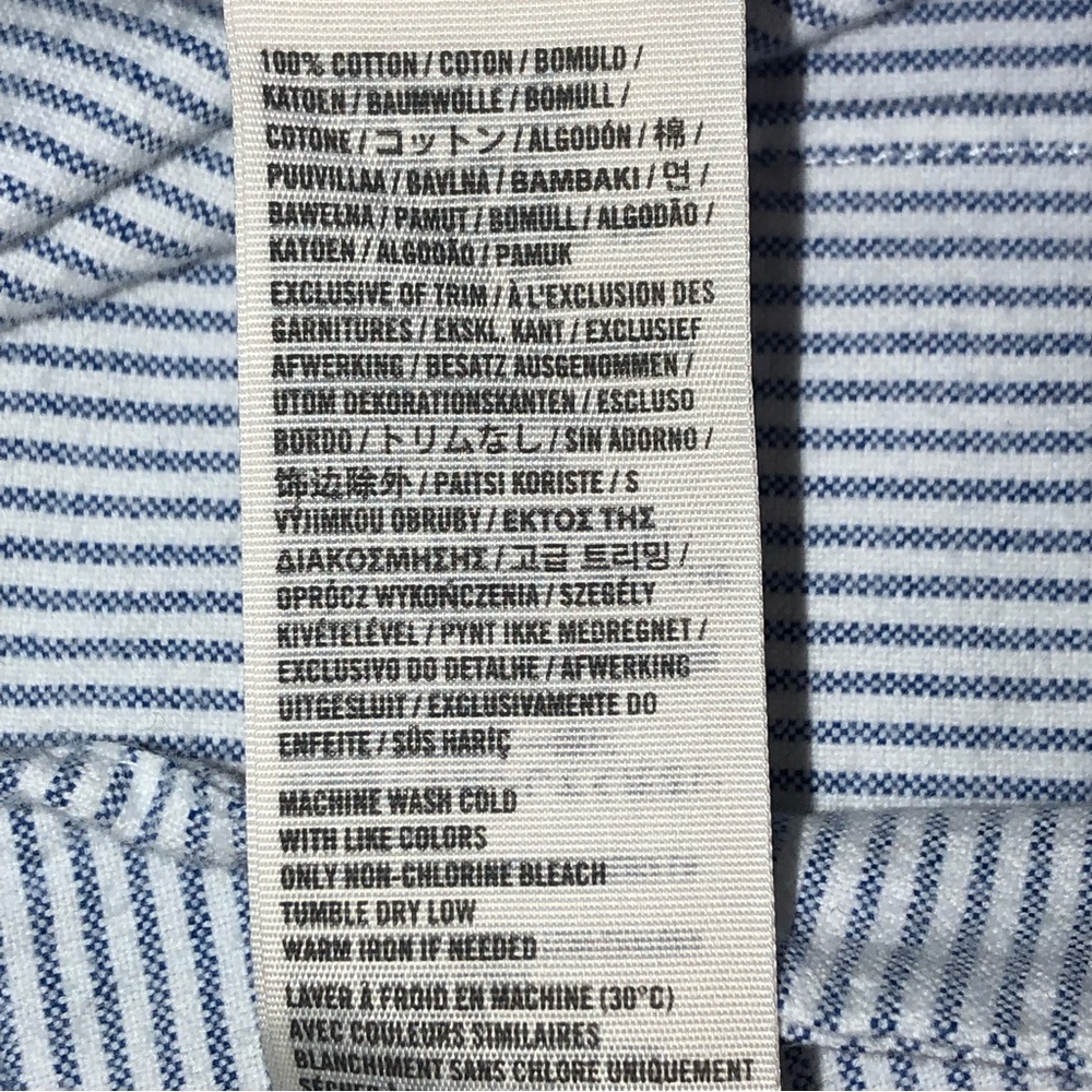 Hollister Button Down Long Sleeve Shirt, XS, EUC, pet/smoke free home - Picture 8 of 9